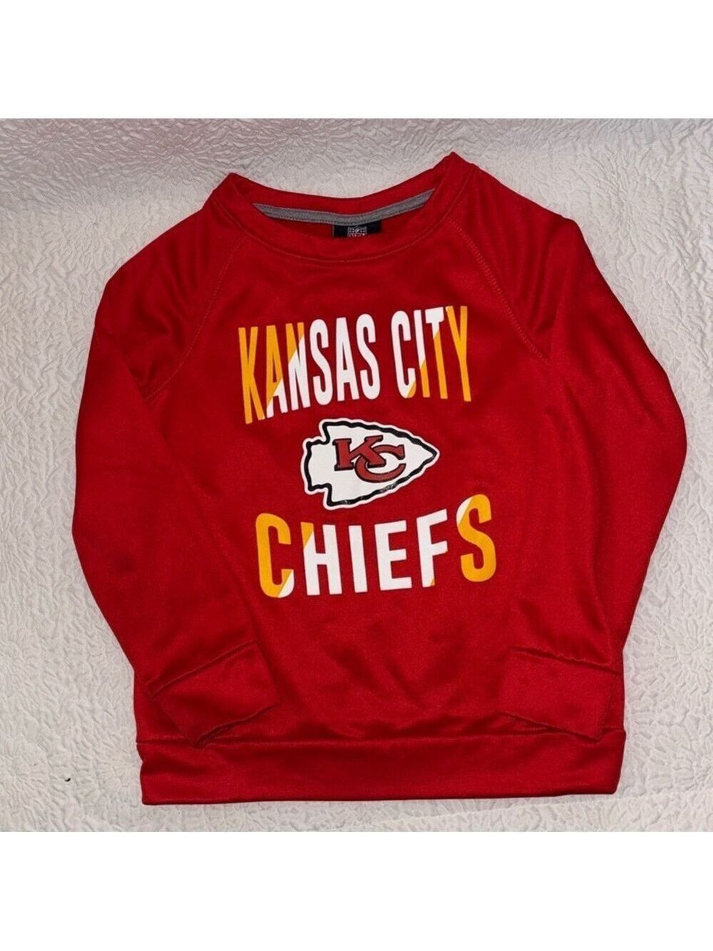 NFL Kansas City Chiefs Performance Fleece Crew Neck Long Sleeve Sweatshirt
